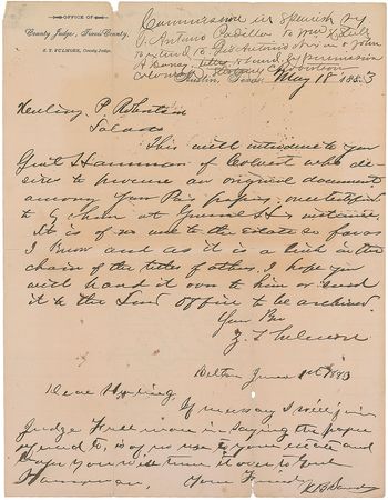 Lot #229 Zachary Taylor Fulmore and Xenophon Boone Saunders - Image 1