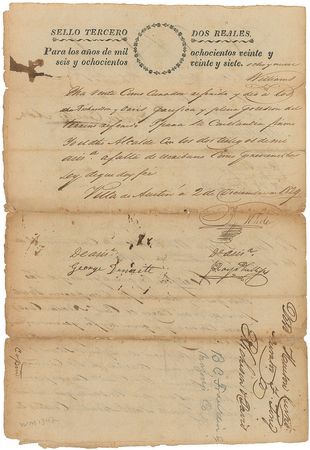 Lot #224 Hinton Curtis, Joseph White, and Others Signed Document - Image 3