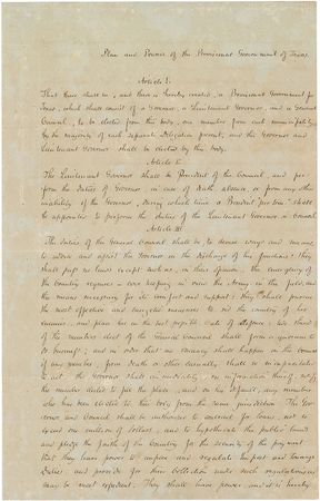 Lot #254 Texas Provisional Government Manuscript Document - Image 1