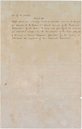 Lot #254 Texas Provisional Government Manuscript Document - Image 7