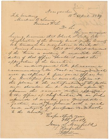Lot #250 Thomas J. Rusk Signed Letter - Image 1