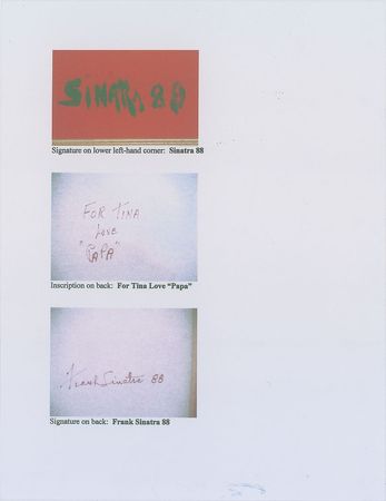 Lot #816 Frank Sinatra: Stunning original Sinatra painting from his daughter?s collection - Image 7