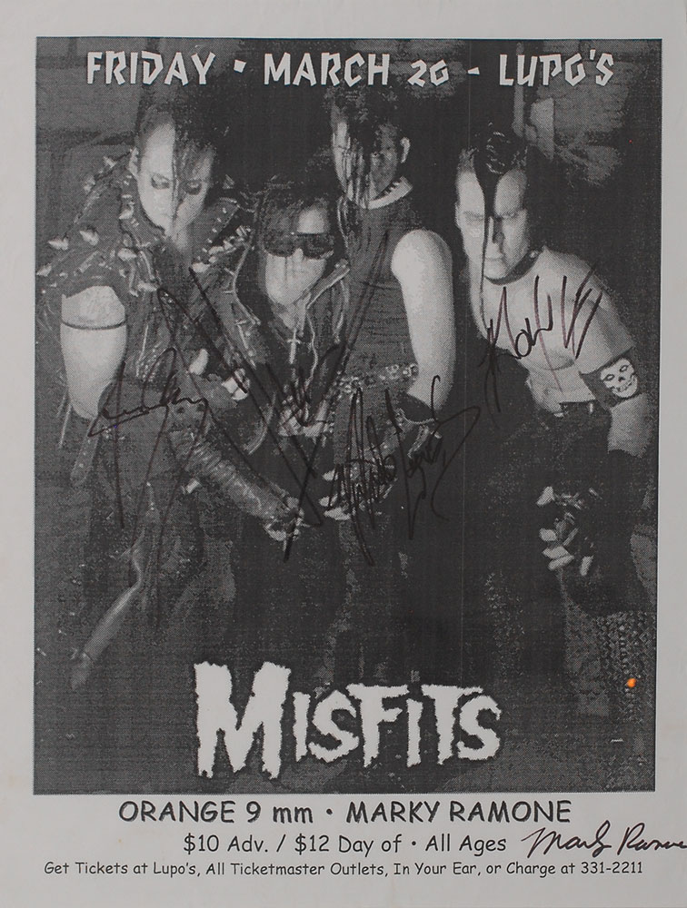 TAZ Misfits 1996 限定ポスター サイン入り Misfits Pair of Signed Posters | RR Auction