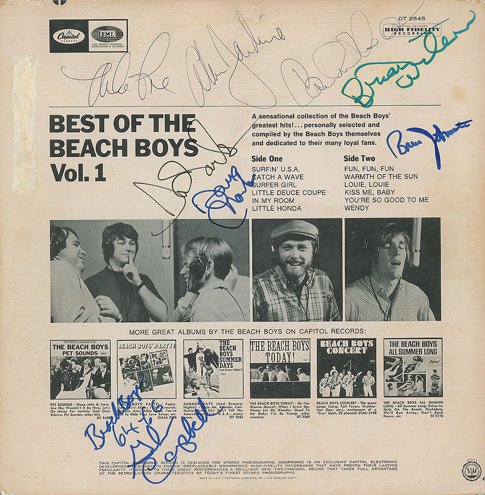 Beach Boys Signed Album | RR Auction