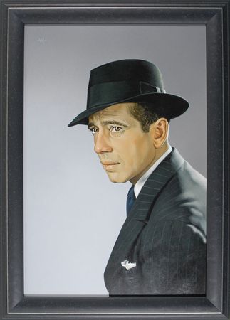 Lot #2533 Humphrey Bogart Original Painting - Image 1