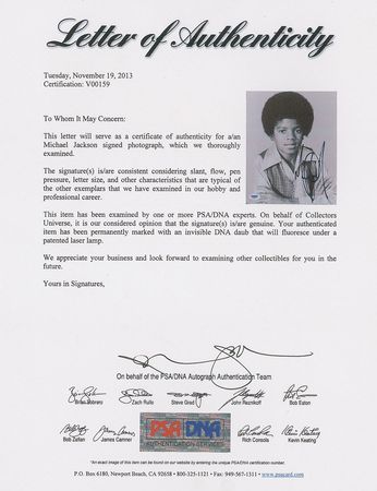 Lot #2160 Michael Jackson Signed Photograph - Image 2