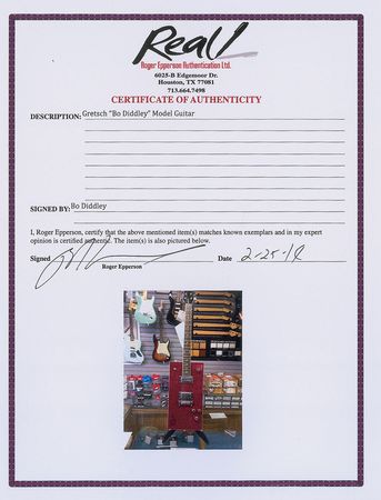 Lot #2215 Bo Diddley Signed Guitar - Image 8