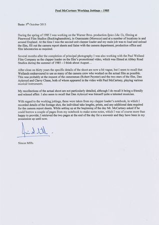 Lot #2023 Paul McCartney Handwritten Notes - Image 3