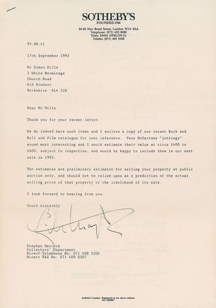 Lot #2023 Paul McCartney Handwritten Notes - Image 4