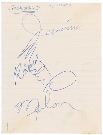 Lot #2164 Jackson 5 Signatures - Image 1