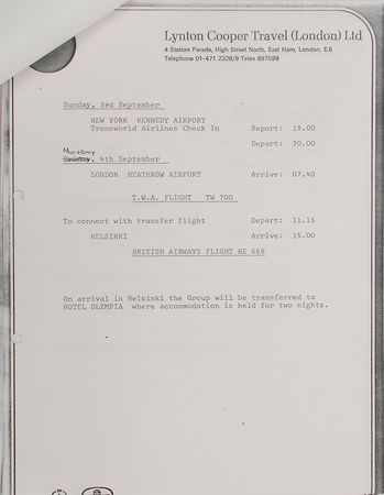 Lot #2398 Ramones 1978 European Tour Itinerary - Image 2