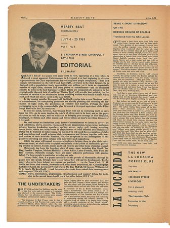 Lot #2048 Mersey Beat 1961 Newspaper - Image 2