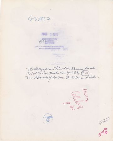 Lot #2047 Lennon, Ono, and Bowie Photograph - Image 2