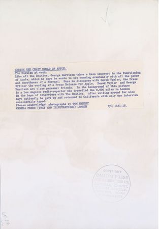 Lot #2045 George Harrison Photograph - Image 2