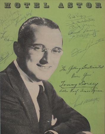 Lot #2206 Frank Sinatra Signed Menu - Image 1