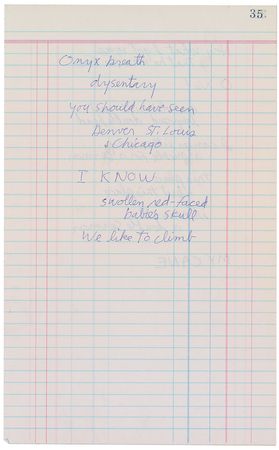 Lot #2122 Jim Morrison Handwritten Poem - Image 2