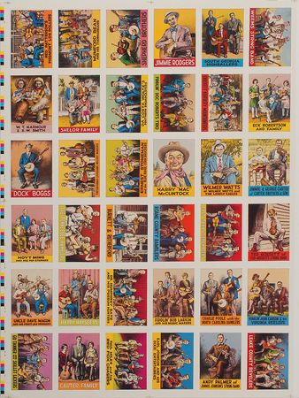 Lot #2198 Robert Crumb Oversized Jazz Trading Card Sheets - Image 1
