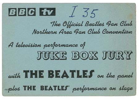 Lot #2053 Beatles BBC Fan Club Pass - Image 1