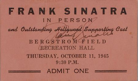 Lot #2207 Frank Sinatra Signed Ticket - Image 2