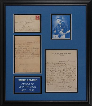 Lot #2174 Jimmie Rodgers Pair of Autograph Letters Signed - Image 1