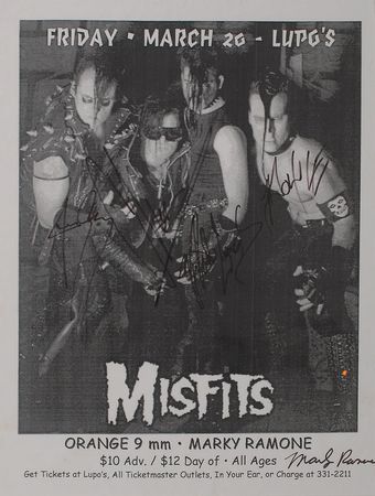 Lot #2434  Misfits Pair of Signed Posters - Image 2