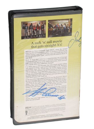 Lot #2424 The Ramones Signed ?Rock ?n? Roll High School? VHS - Image 2