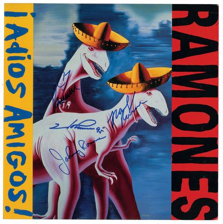 Lot #2407 The Ramones Signed ?Adios Amigos? Record Store Promo - Image 1