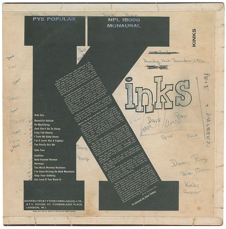 Lot #2289 The Kinks Signed Album - Image 1