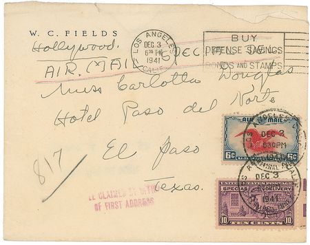Lot #2519 W. C. Fields Autograph Letter Signed - Image 3