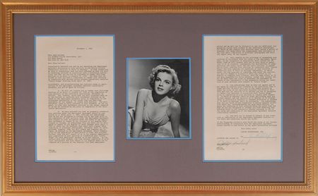 Lot #2525 Judy Garland Signed Document - Image 1