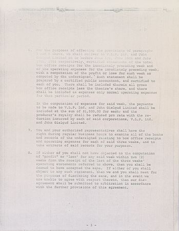 Lot #2526 Vivien Leigh and John Gielgud Signed Document - Image 4