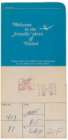 Lot #2100 Jimi Hendrix Experience Signed Airline Envelope - Image 2