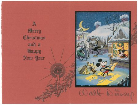 Lot #2595 Walt Disney Signed Christmas Card - Image 2