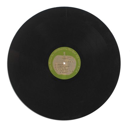 Lot #2062 John Lennon Imagine Pair of Metal Acetates - Image 1