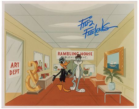 Lot #2597 Friz Freleng Sketch and Signed Photograph - Image 1