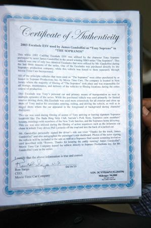 Lot #2576  Sopranos Screen-used 2003 Escalade - Image 25