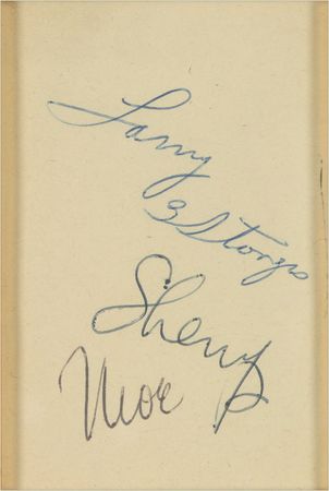 Lot #2517 Three Stooges Signatures - Image 2