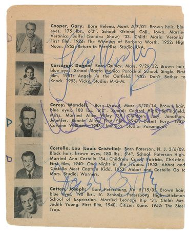 Lot #2510  Vintage Hollywood Signed ?Who?s Who? Booklet - Image 1