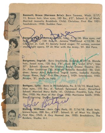 Lot #2510  Vintage Hollywood Signed ?Who?s Who? Booklet - Image 3