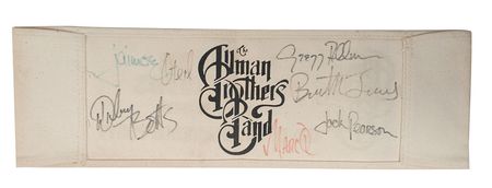 Lot #2319 Allman Brothers Signed Seat Canvas - Image 1