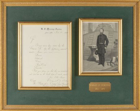Lot #401 David D. Porter Signed Letter - Image 1