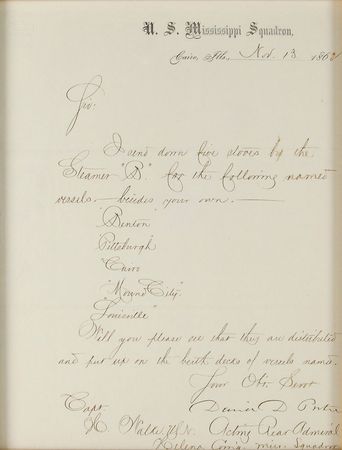Lot #401 David D. Porter Signed Letter - Image 2