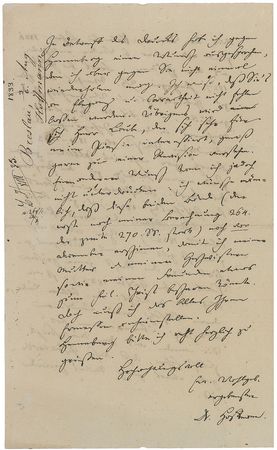 Lot #701 August Heinrich Hoffmann von Fallersleben Handwritten Letter Signed - Image 5