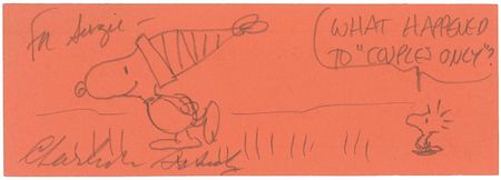 Lot #1225 Charles Schulz Sketch - Image 1