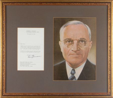 Lot #132 Harry S. Truman Typed Letter Signed - Image 1