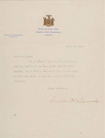 Lot #131 Franklin D. Roosevelt Typed Letter Signed - Image 1