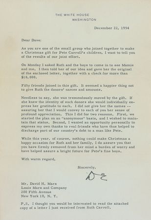 Lot #79 Dwight D. Eisenhower Typed Letter Signed - Image 1