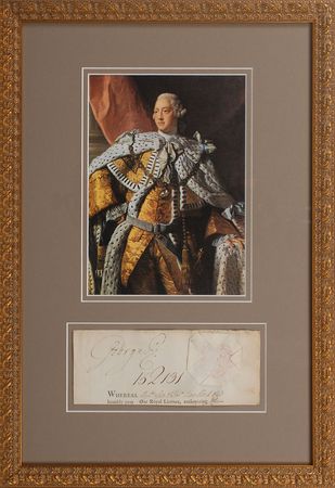 Lot #292 King George III Signature - Image 1