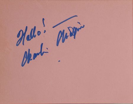 Lot #861 Charlie Chaplin Signature - Image 1