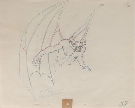 Lot #1098 Chernabog production drawings and matching special effects from Fantasia Production Drawings and Matching Special Effects - Image 1